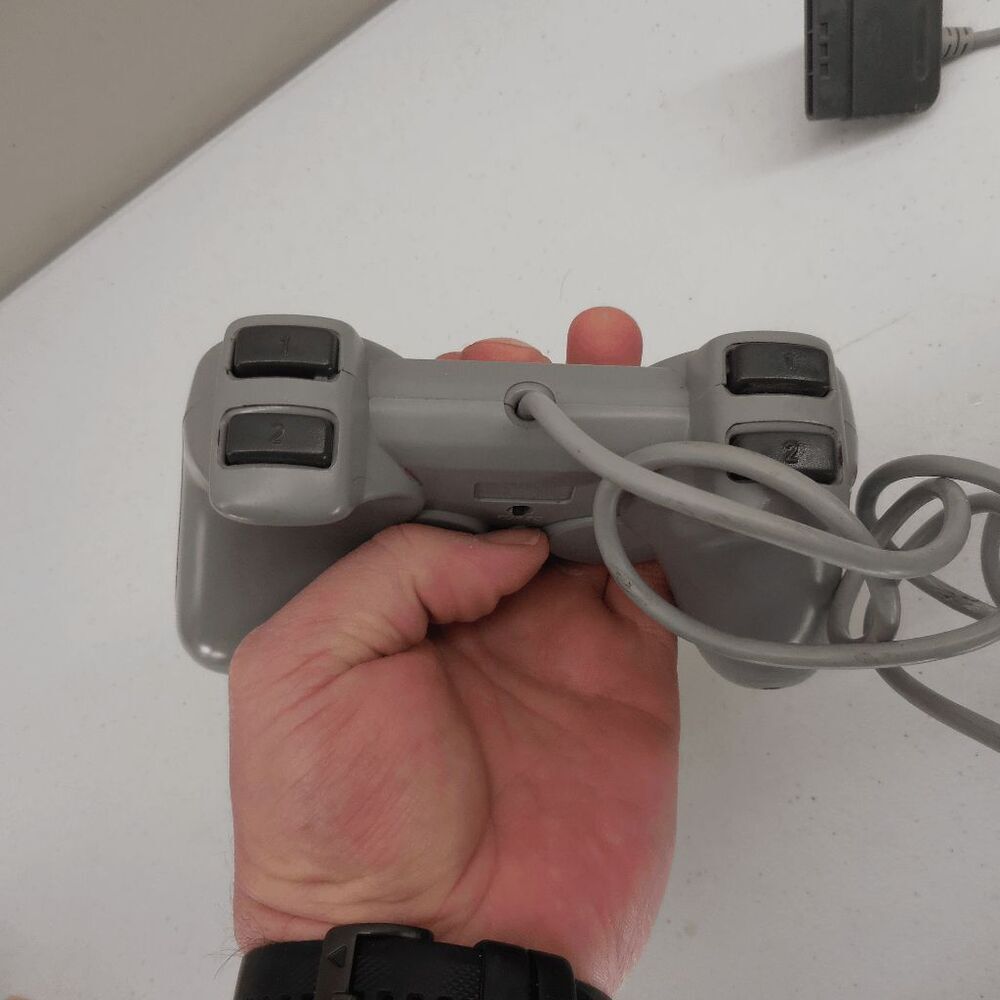 Playstation 1 PS1 Analogue Controller Dual Jolt Turbo Gray Tested & Working - Picture 3 of 4